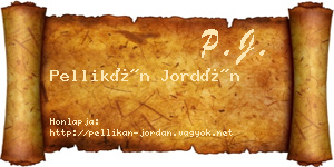 Pellikán Jordán névjegykártya